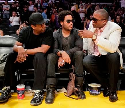 cuttino mobley lakers candids courtside nuggets celebs hit vs game kicked fellas